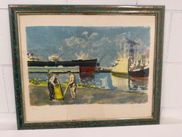 Fascinierte colorierte Litho von A.HOLY Numeriert Signiert